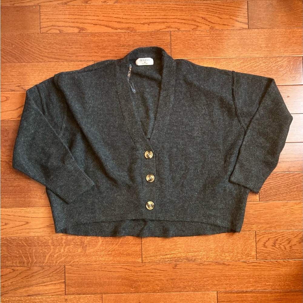 Zenana Oversized Cropped Cardigan - Sweet Jolie Boutique - Medium